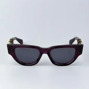 Valentino Women BRAND NEW Sunglasses Crystal Purple Grey Cat Eye V - DUE VLS-103 Valentino V-Due VLS-103D Sunglasses Pure/Gold/Grey Cat Eye  main image 2